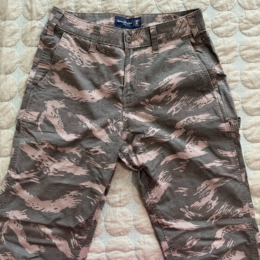 Abercrombie Camo Ripstop Work Pants 30x30